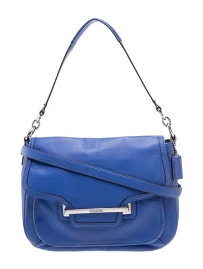 Pre-owned Coach Leather Shoulder Bag In Blue
