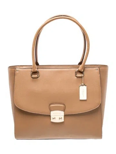 Pre-owned Coach Leather Shoulder Bag In Brown