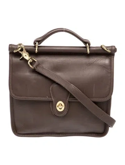 Pre-owned Coach Leather Shoulder Bag In Brown