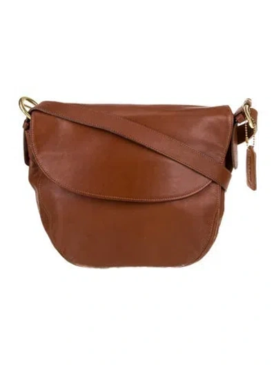Pre-owned Coach Leather Shoulder Bag In Brown