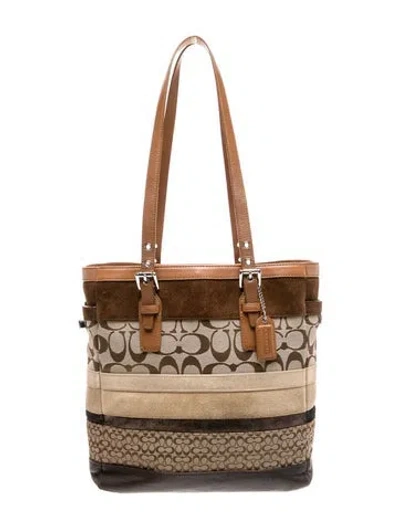 Pre-owned Coach Leather Shoulder Bag In Brown
