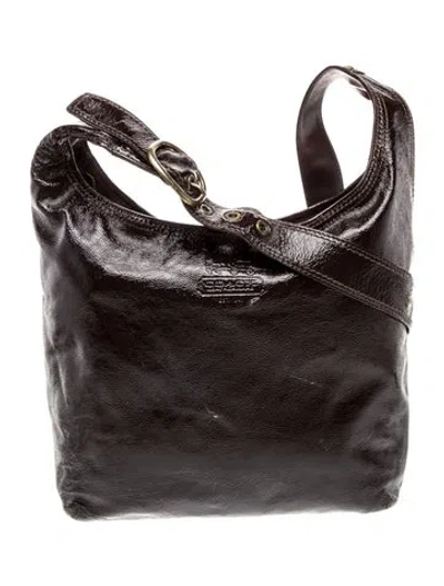 Pre-owned Coach Leather Shoulder Bag In Brown
