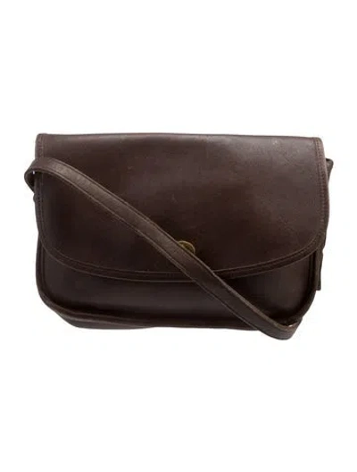 Pre-owned Coach Leather Shoulder Bag In Brown
