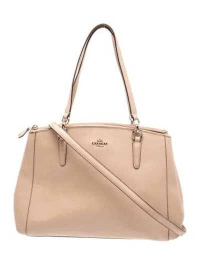 Pre-owned Coach Leather Shoulder Bag In Brown