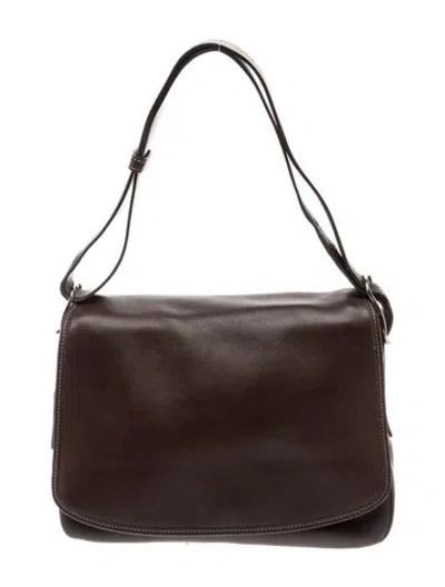 Pre-owned Coach Leather Shoulder Bag In Brown