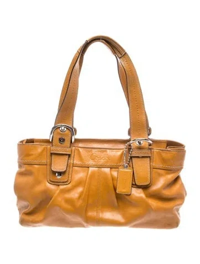 Pre-owned Coach Leather Shoulder Bag In Brown