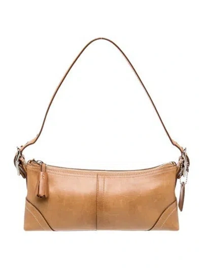 Pre-owned Coach Leather Shoulder Bag In Brown