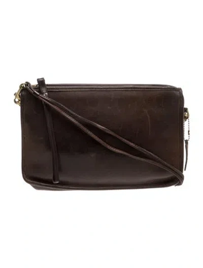 Pre-owned Coach Leather Shoulder Bag In Brown