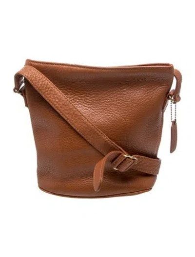Pre-owned Coach Leather Shoulder Bag In Brown