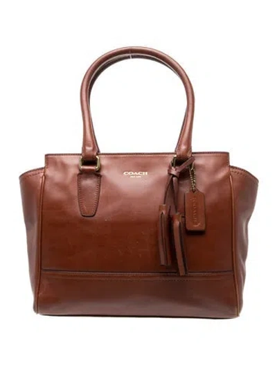 Pre-owned Coach Leather Shoulder Bag In Brown