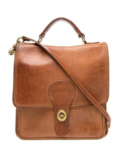 Pre-owned Coach Leather Shoulder Bag In Brown