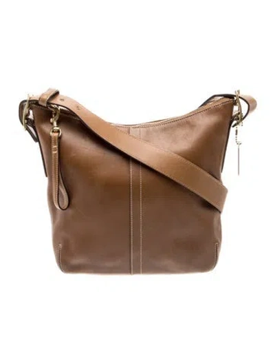 Pre-owned Coach Leather Shoulder Bag In Brown