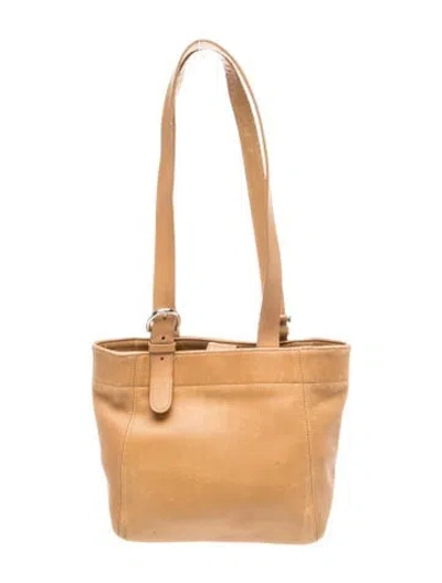 Pre-owned Coach Leather Shoulder Bag In Brown