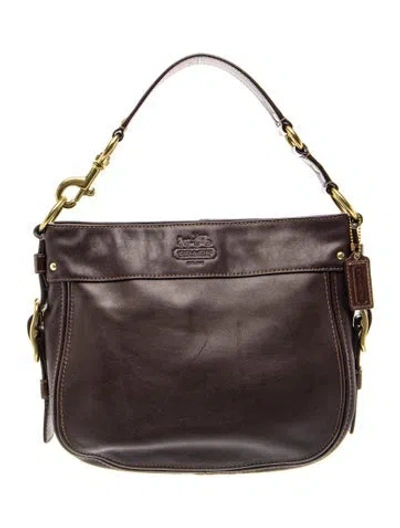 Pre-owned Coach Leather Shoulder Bag In Brown