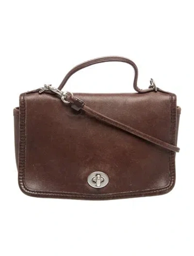 Pre-owned Coach Leather Shoulder Bag In Brown