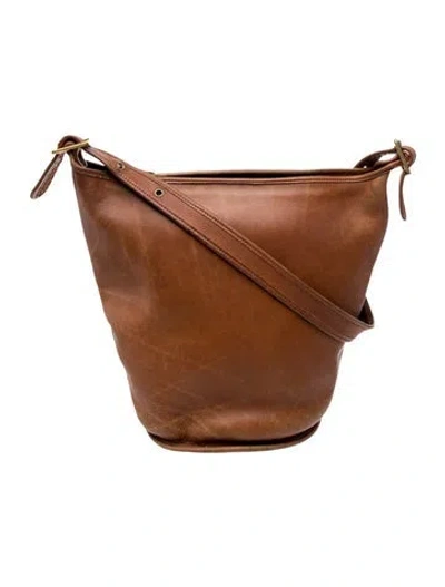 Pre-owned Coach Leather Shoulder Bag In Brown