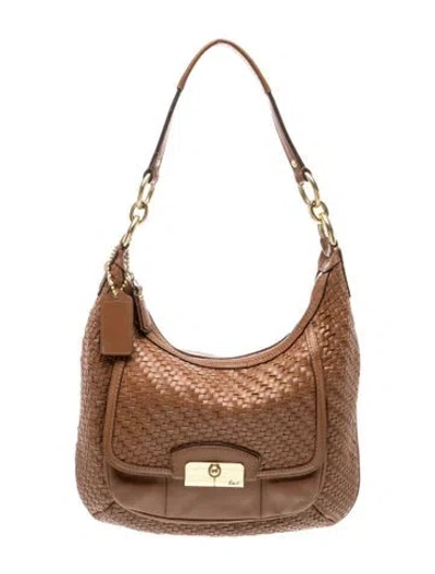 Pre-owned Coach Leather Shoulder Bag In Brown
