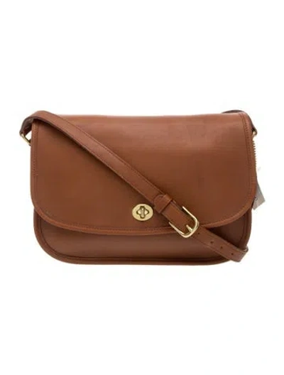Pre-owned Coach Leather Shoulder Bag In Brown