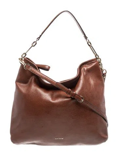 Pre-owned Coach Leather Shoulder Bag In Brown