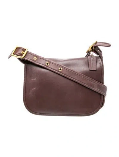 Pre-owned Coach Leather Shoulder Bag In Brown