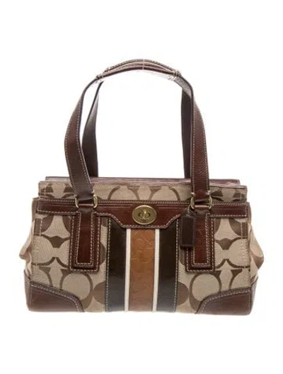 Pre-owned Coach Leather Shoulder Bag In Brown