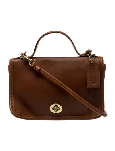 Pre-owned Coach Leather Shoulder Bag In Brown