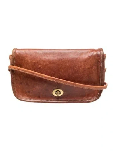 Pre-owned Coach Leather Shoulder Bag In Brown