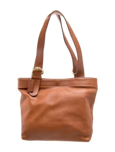 Pre-owned Coach Leather Shoulder Bag In Brown