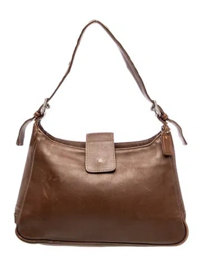 Pre-owned Coach Leather Shoulder Bag In Brown