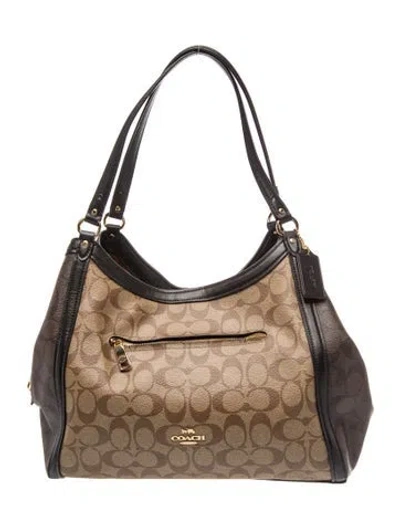Pre-owned Coach Leather Shoulder Bag In Brown