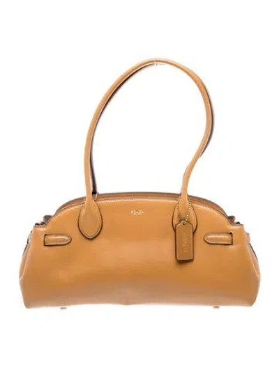 Pre-owned Coach Leather Shoulder Bag In Brown
