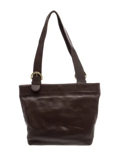 Pre-owned Coach Leather Shoulder Bag In Brown