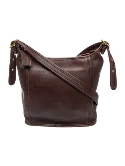 Pre-owned Coach Leather Shoulder Bag In Brown