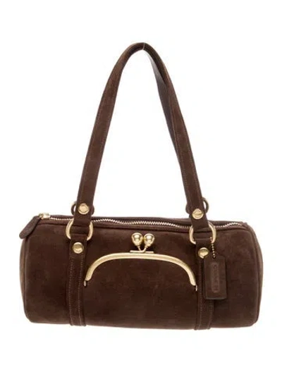 Pre-owned Coach Leather Shoulder Bag In Brown