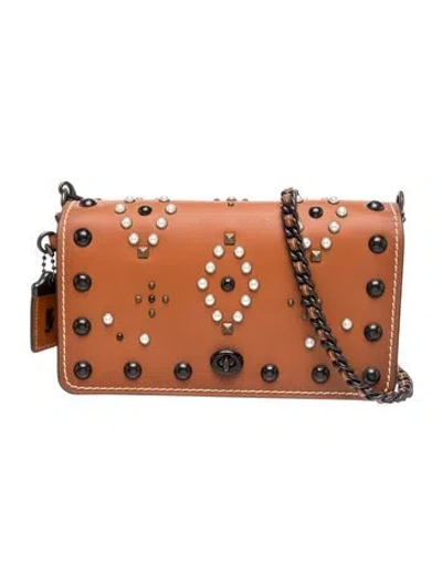 Pre-owned Coach Leather Shoulder Bag In Brown