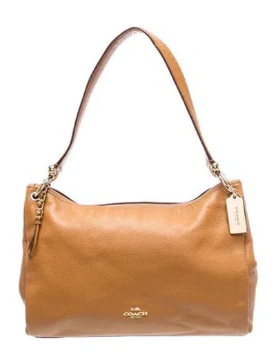 Pre-owned Coach Leather Shoulder Bag In Brown