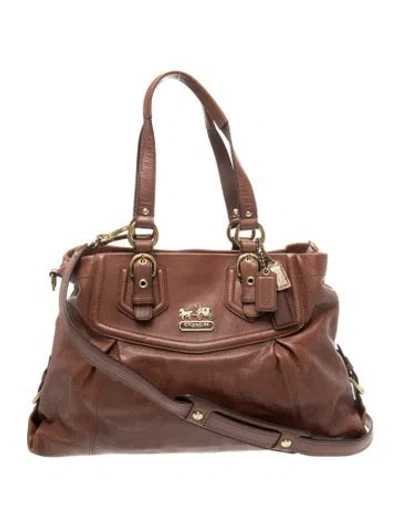 Pre-owned Coach Leather Shoulder Bag In Brown