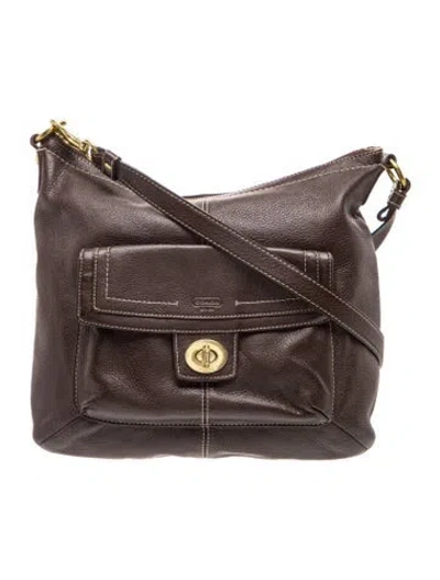 Pre-owned Coach Leather Shoulder Bag In Brown