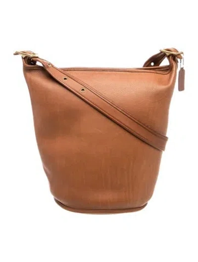 Pre-owned Coach Leather Shoulder Bag In Brown