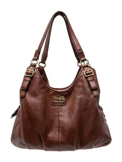 Pre-owned Coach Leather Shoulder Bag In Brown
