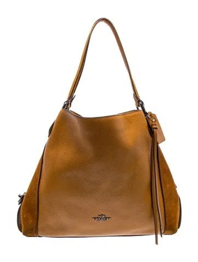Pre-owned Coach Leather Shoulder Bag In Brown