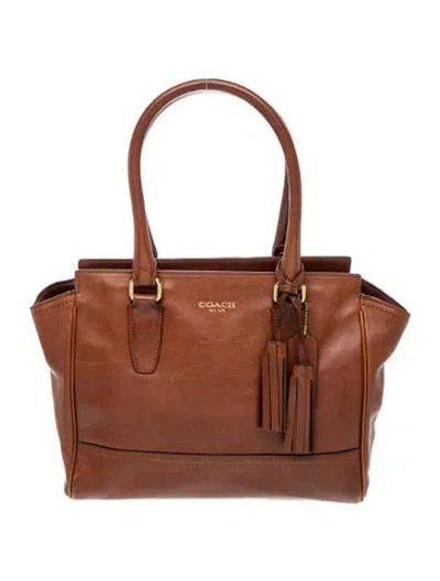 Pre-owned Coach Leather Shoulder Bag In Brown