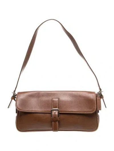 Pre-owned Coach Leather Shoulder Bag In Brown
