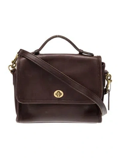 Pre-owned Coach Leather Shoulder Bag In Brown