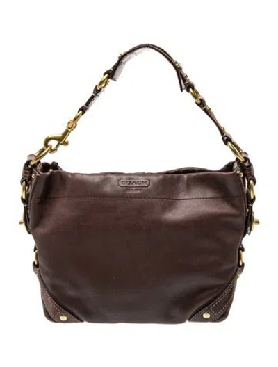 Pre-owned Coach Leather Shoulder Bag In Brown