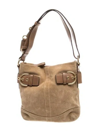 Pre-owned Coach Leather Shoulder Bag In Brown