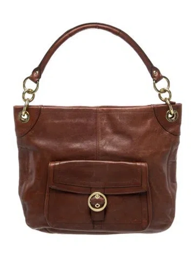 Pre-owned Coach Leather Shoulder Bag In Brown
