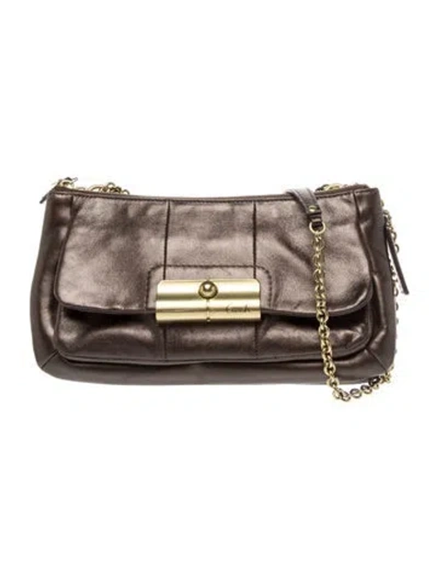 Pre-owned Coach Leather Shoulder Bag In Brown