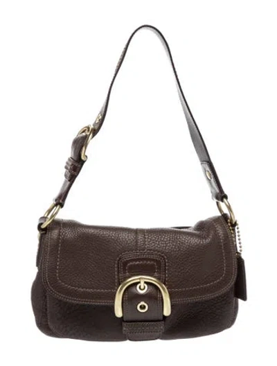 Pre-owned Coach Leather Shoulder Bag In Brown