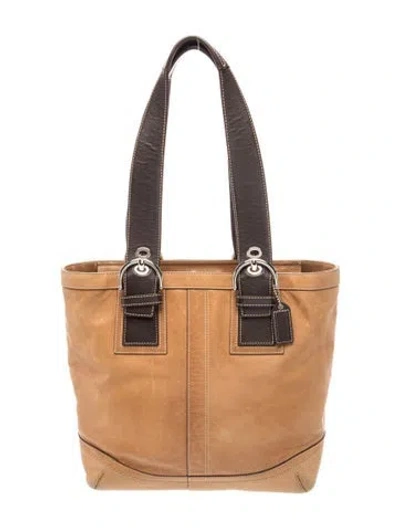 Pre-owned Coach Leather Shoulder Bag In Brown